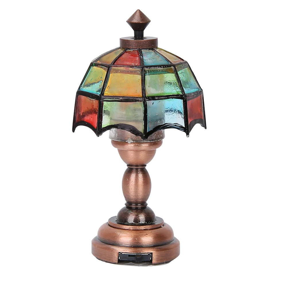 Doll House Accessories Colorful Mini LED Lamp Simulation Ornament 1:12