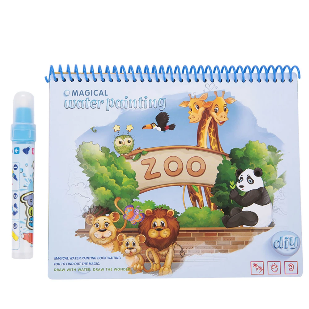 Water Drawing Coloring Painting Book Baby Kids Toys Early Education(zoo)