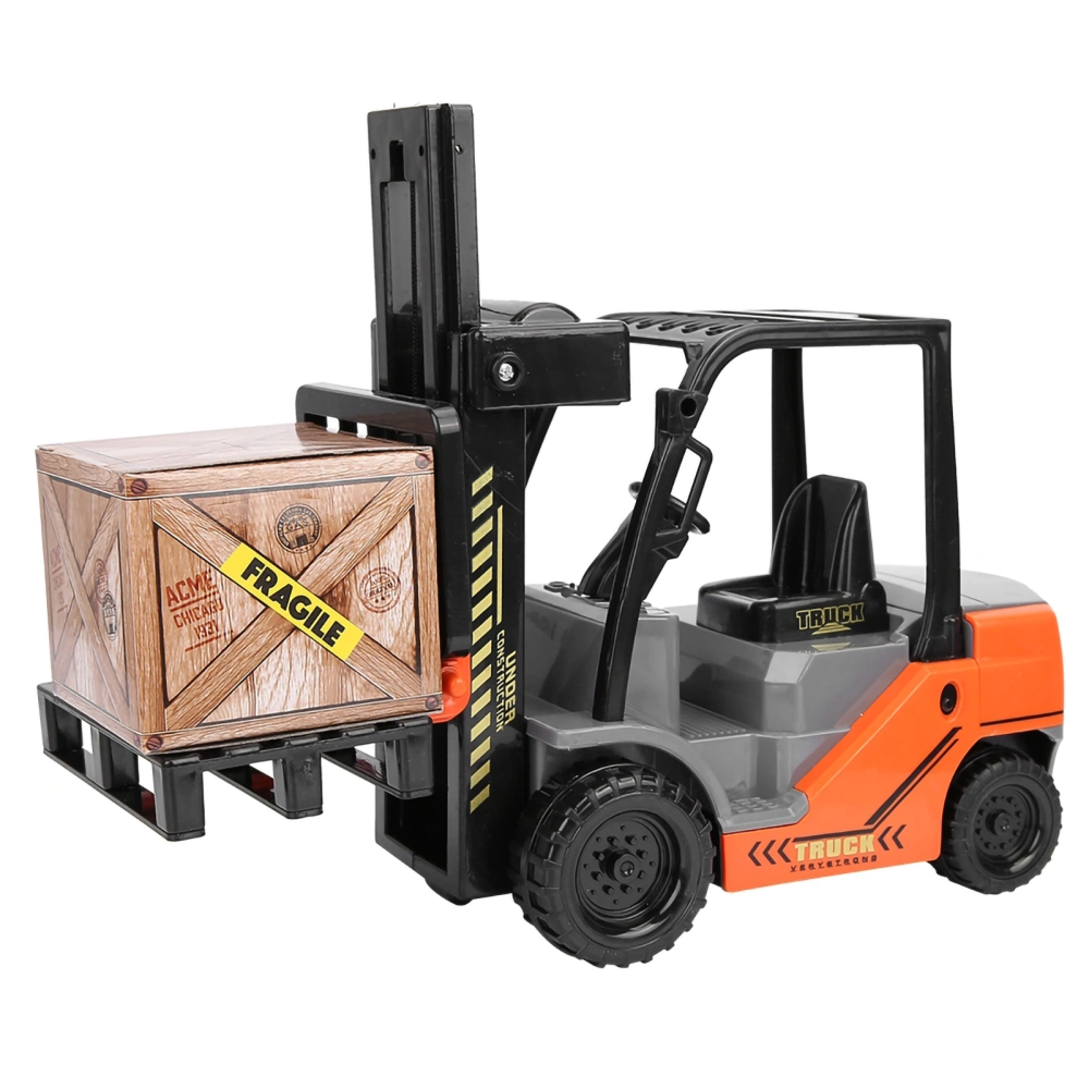 1:12 Scale Children Forklifts Toy Model Inertia Forklifts Gift Toy with Pallets Box