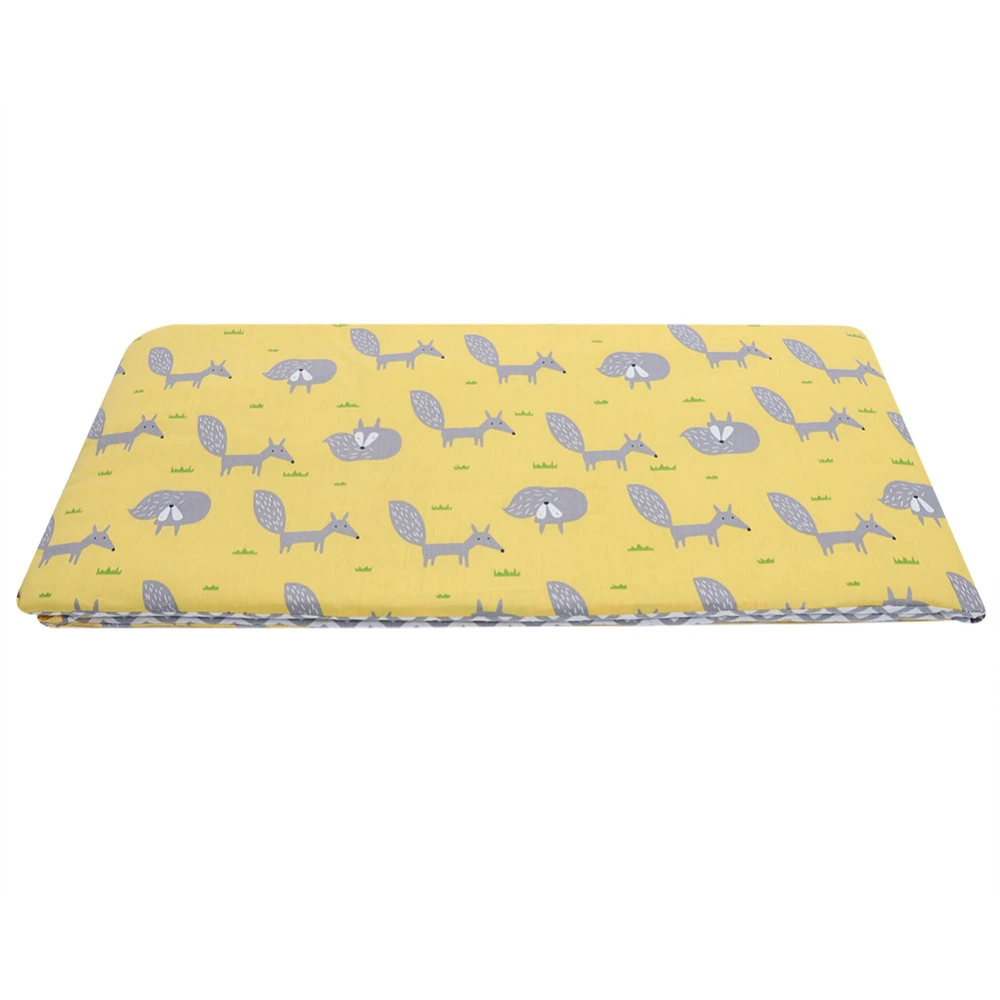 Soft Cotton Baby Bed Bumper Crib Safe Protection Cushion Infant Bed Sheets (Yellow Fox)