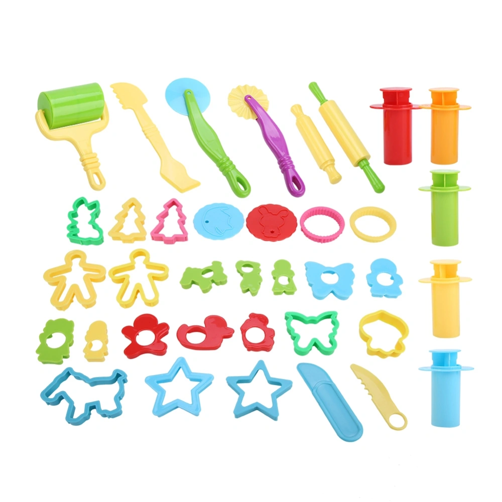 38 pcs DIY Children Color Dough Clay Tool Plasticene Mould Mold Toys