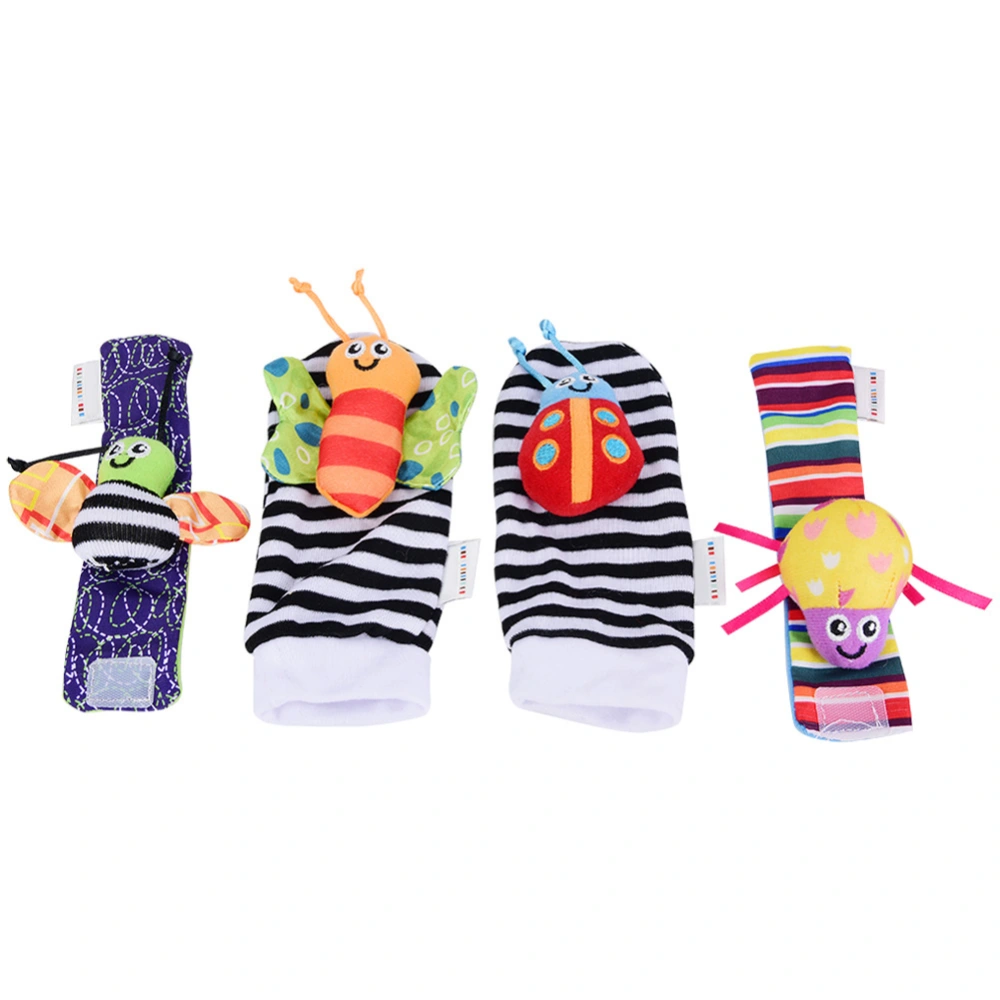 Infant Animals Rattle Socks&Wristbands Baby Sound Rattle Toys Ladybird&Butterfly