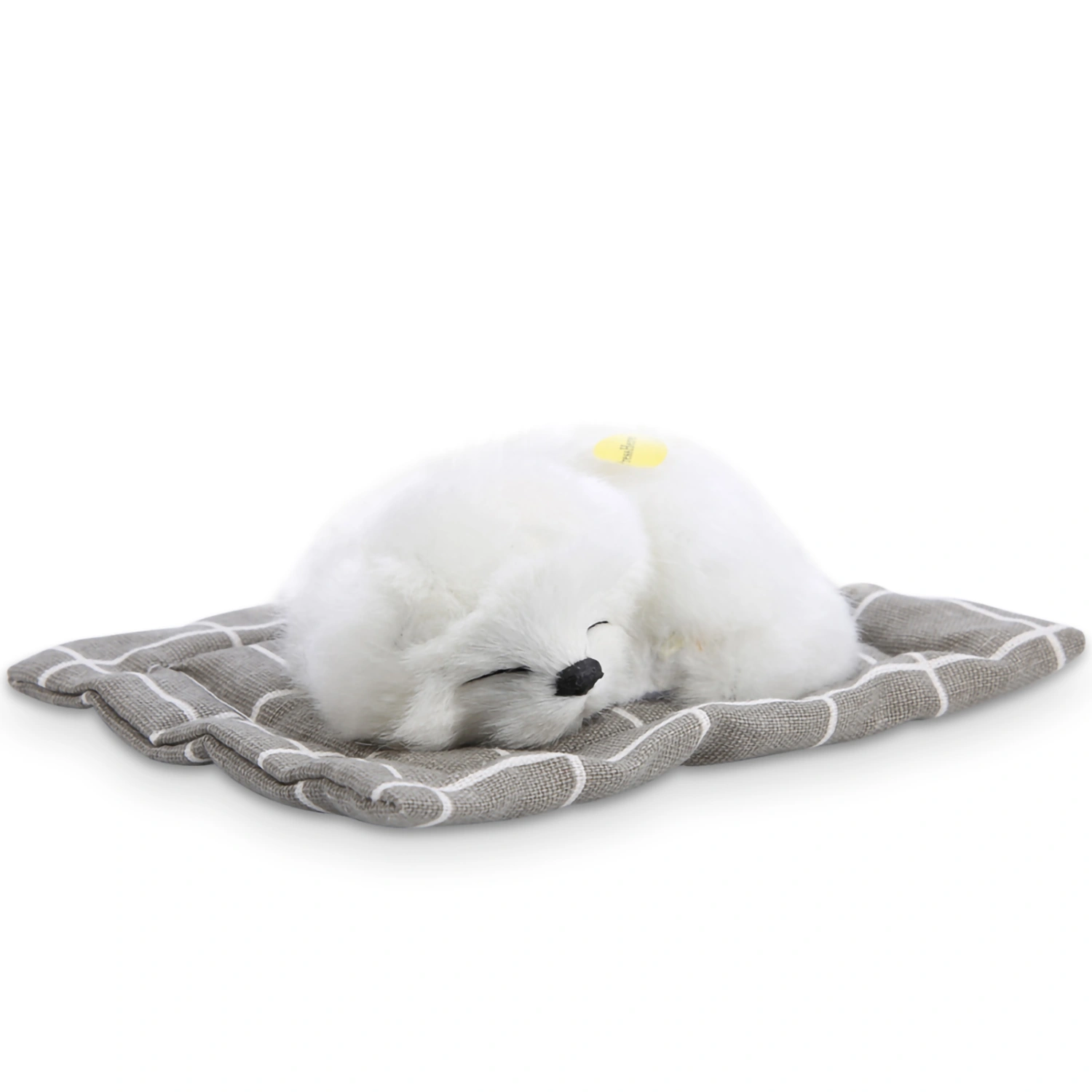 Lovely Simulation Animal Doll Plush Sleeping Dogs Kids Stuffed Toys With Sound Full White