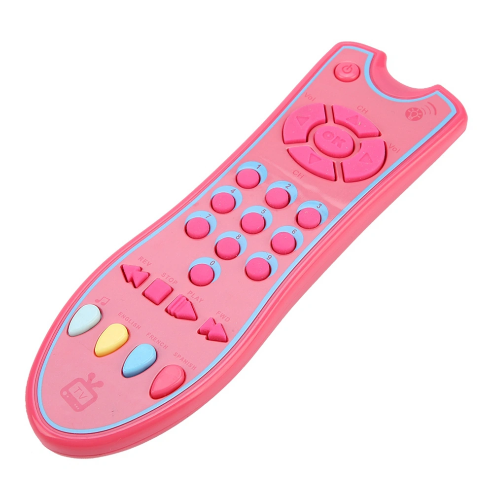 Baby Music TV Remote Control Electric Numbers Learning Educational Kids Toy (Pink)