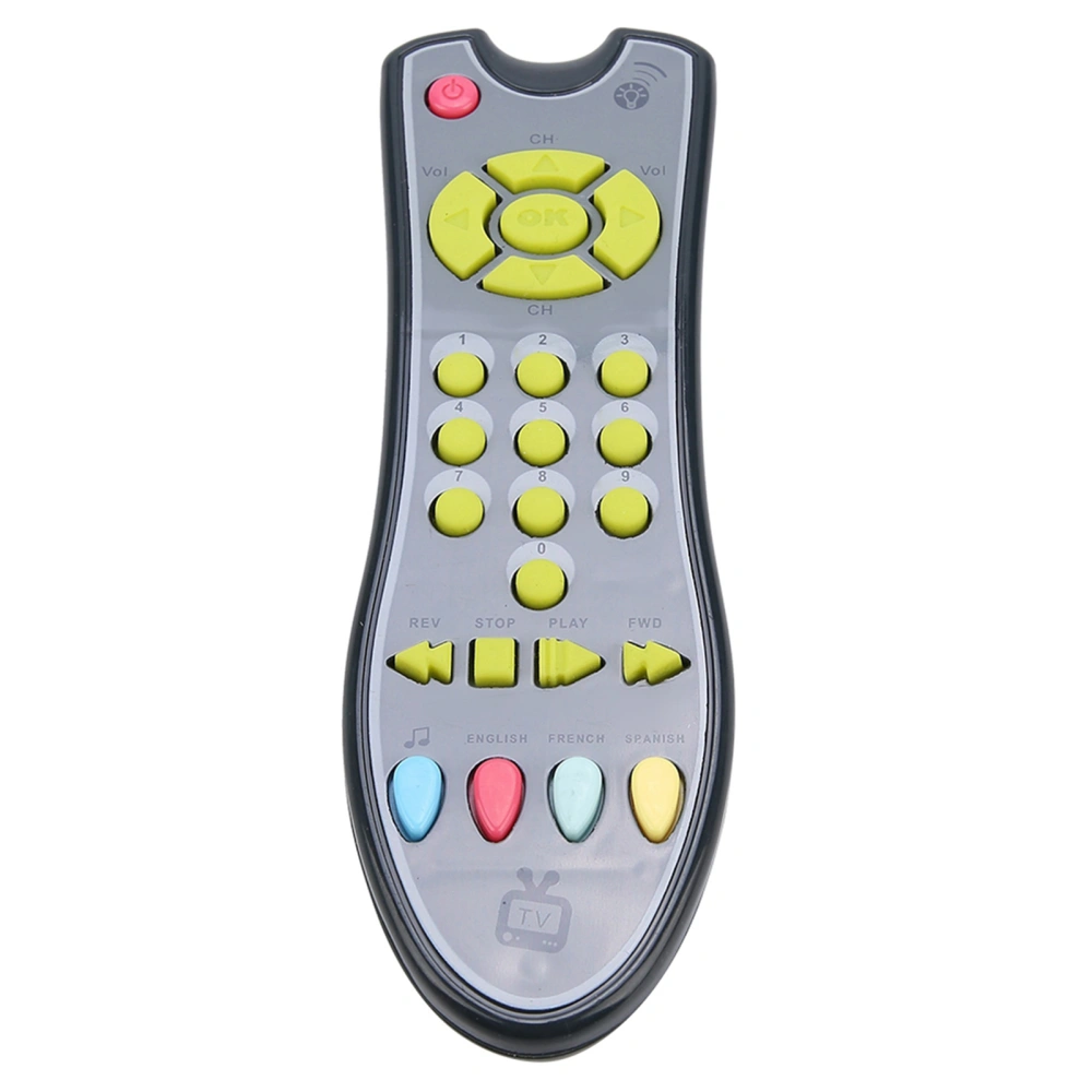 Baby Music TV Remote Control Electric Numbers Learning Educational Kids Toy (Gray)