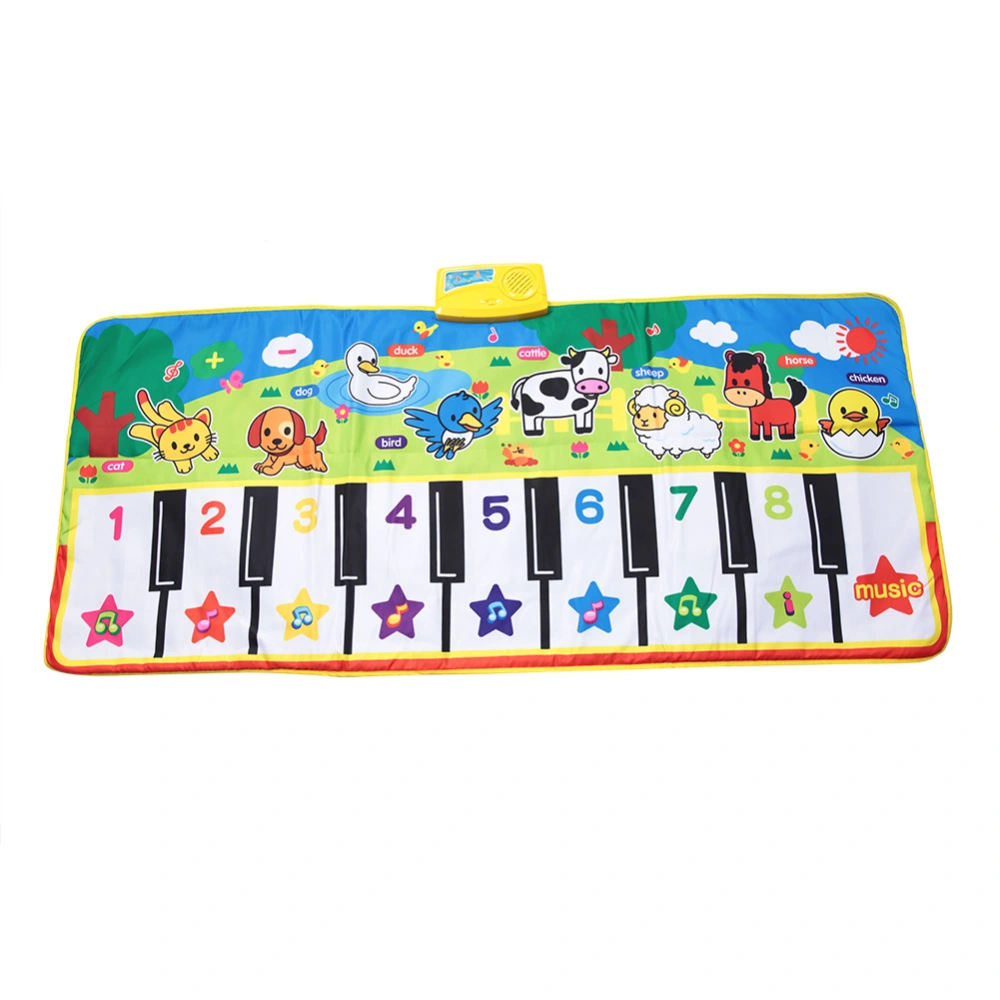 Portable Children Musical Piano Mat Piano Keyboard Toy Carpet Baby Early Education Blanket Baby