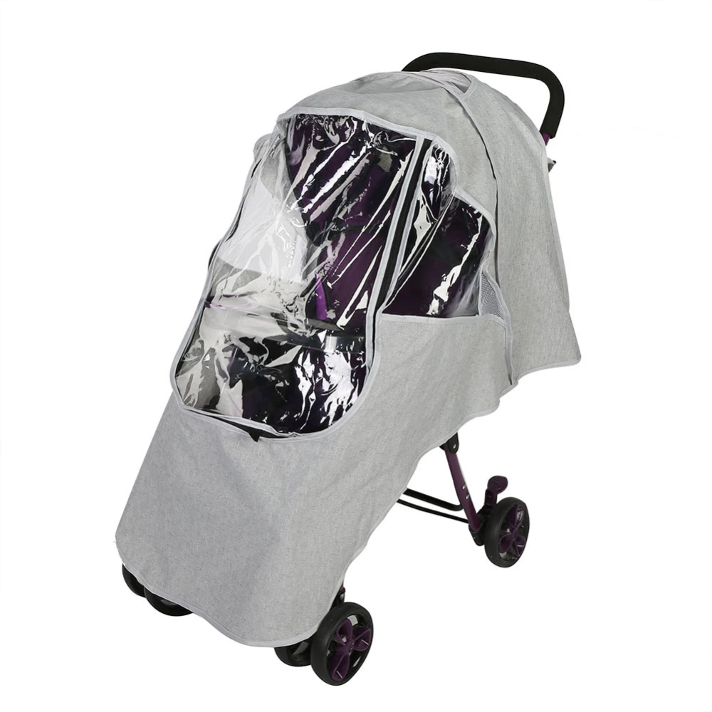 Baby Stroller Cover Pushchair Accessories Newborn Pram Windproof Raincover(Light Grey Universa)