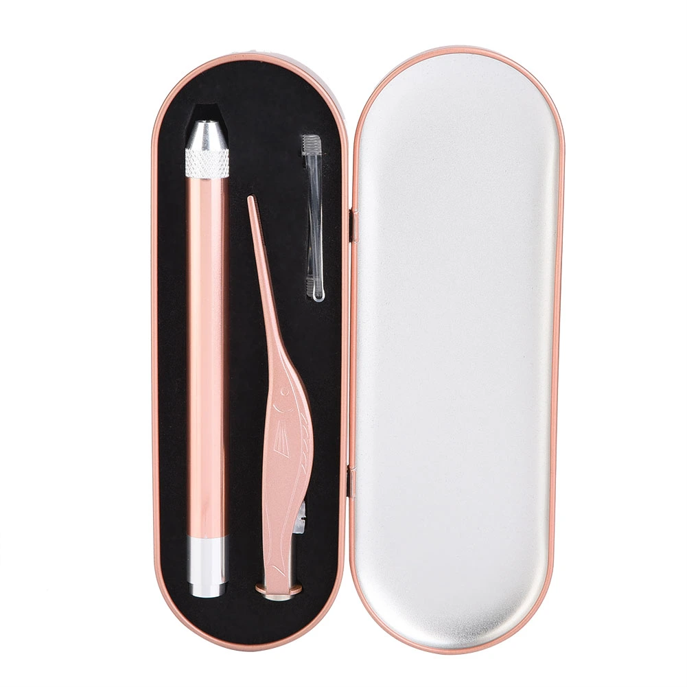 Stainless Steel Durable Luminous Tweezer Earpick for Kid Child Ear Cleaning Set(Rose Golden)