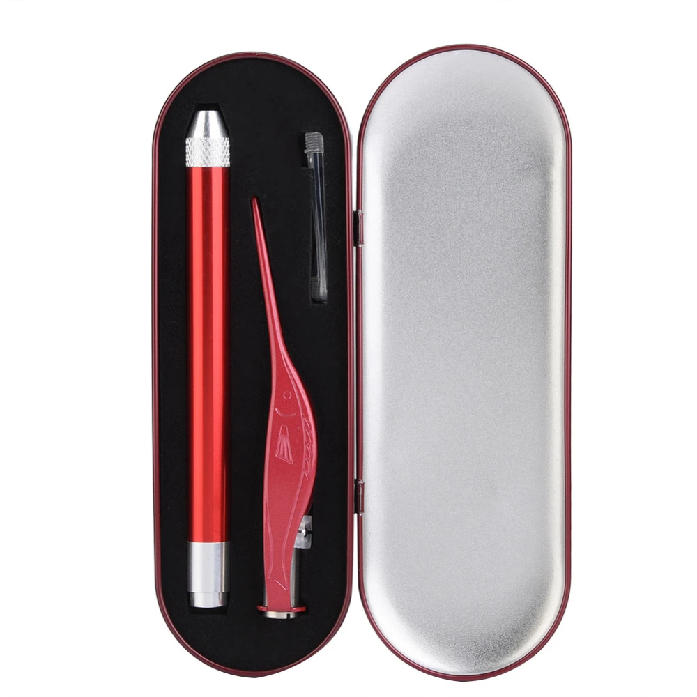 Stainless Steel Durable Luminous Tweezer Earpick for Baby Kid Child Ear Cleaning Set(Red)