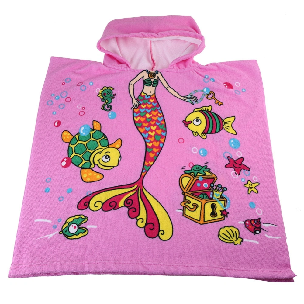 Water absorbing Breathable Bath Towel with Hood Cloak for Baby Kid Child(Pink)