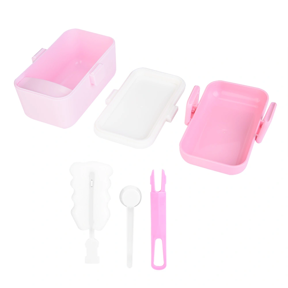 Mini Portable Baby Infant Complementary Food Storage Box for Milk Powder Fruit Candy(Pink)