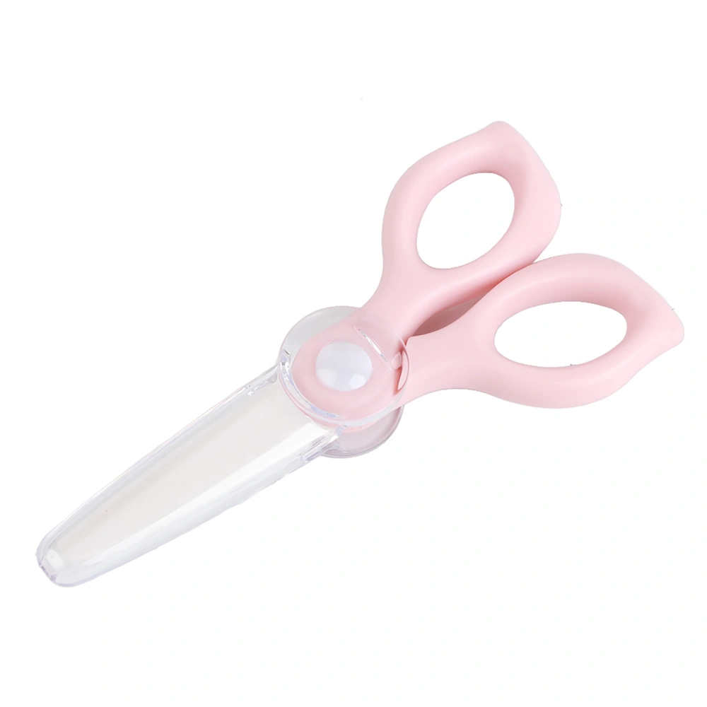 Lightweight Portable Antislip Scissor for Baby Infant Complementary Food Pink