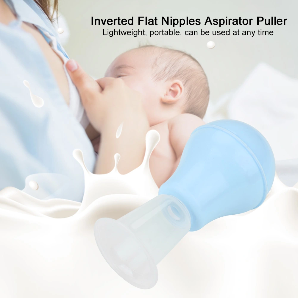 Women Portable Soft Cups Correction for Inverted Flat Nipples Aspirator Puller(Blue)