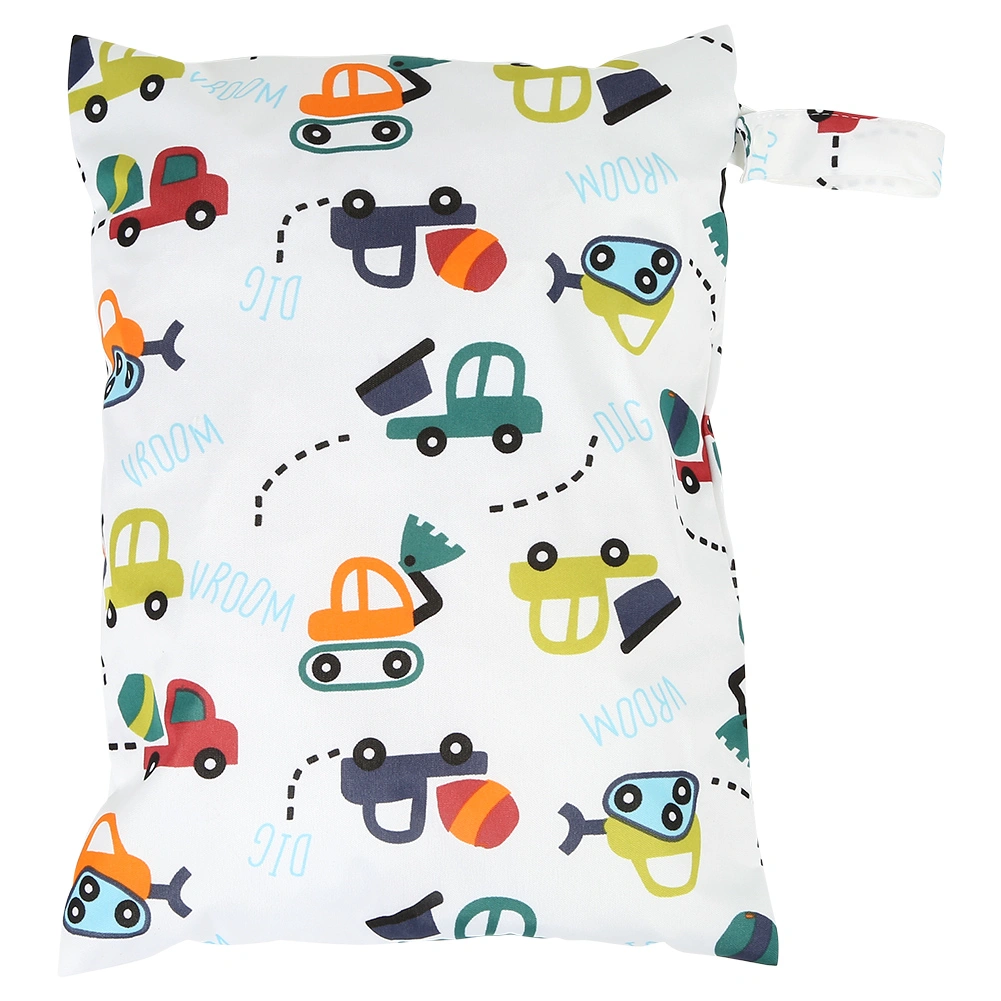 Waterproof Portable Durable Baby Diaper Nappy Storage Bag with Zipper(Car)