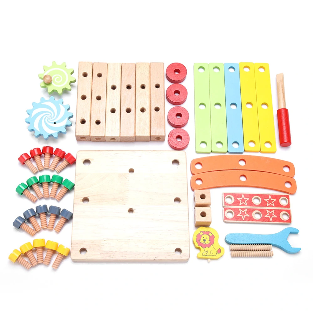 Wooden Multifunctional Assembling Chair Toy for Kid Child Learning Intelligent Toys(B)