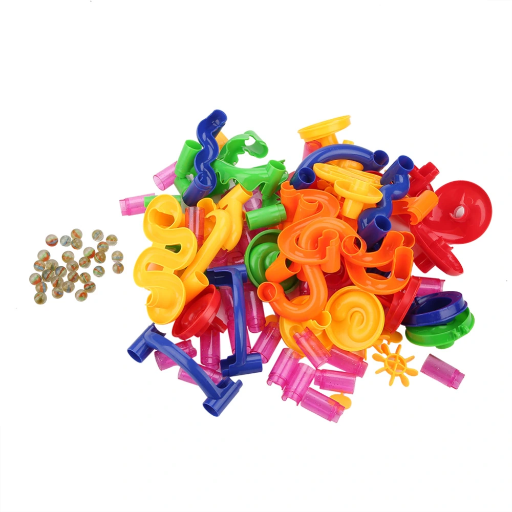 105pcs/ Set Plastic Pathway Brick Toy with Rolling Balls for Kid Child Toys(678-7)