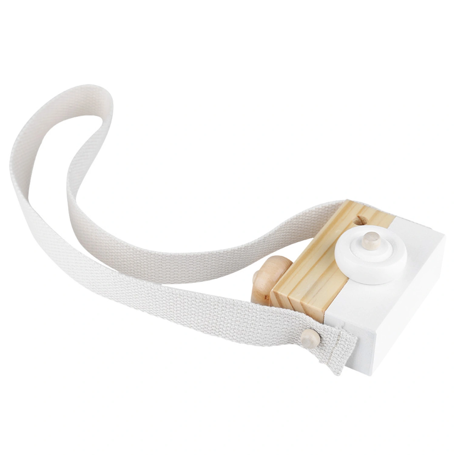 Wooden Handmade Camera Toy for Kid Child Learning Intelligent Toys(White)