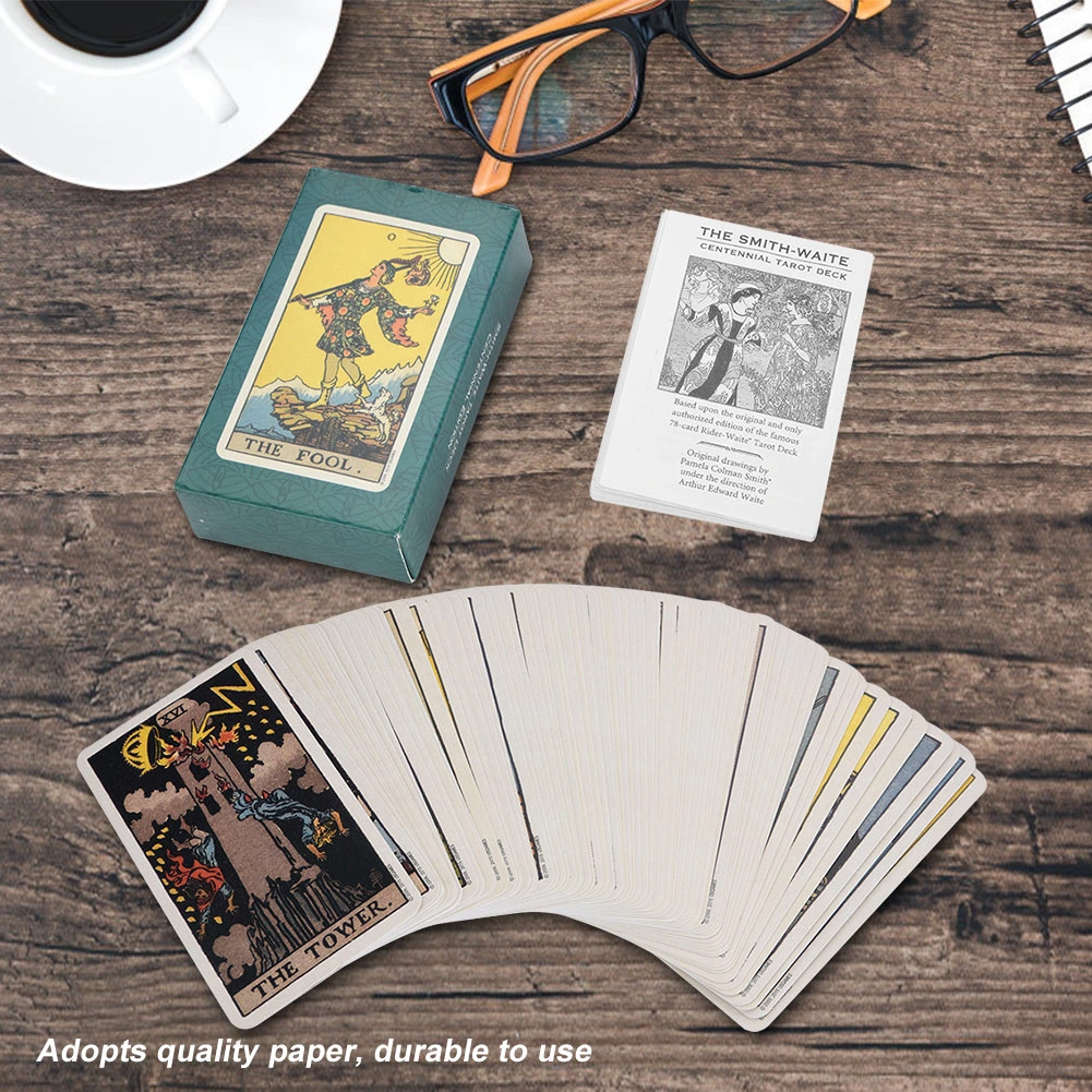 78Pcs/Set Rider Waite Tarot Deck Vintage Future Telling Game Card Set with Colorful Box(#2)