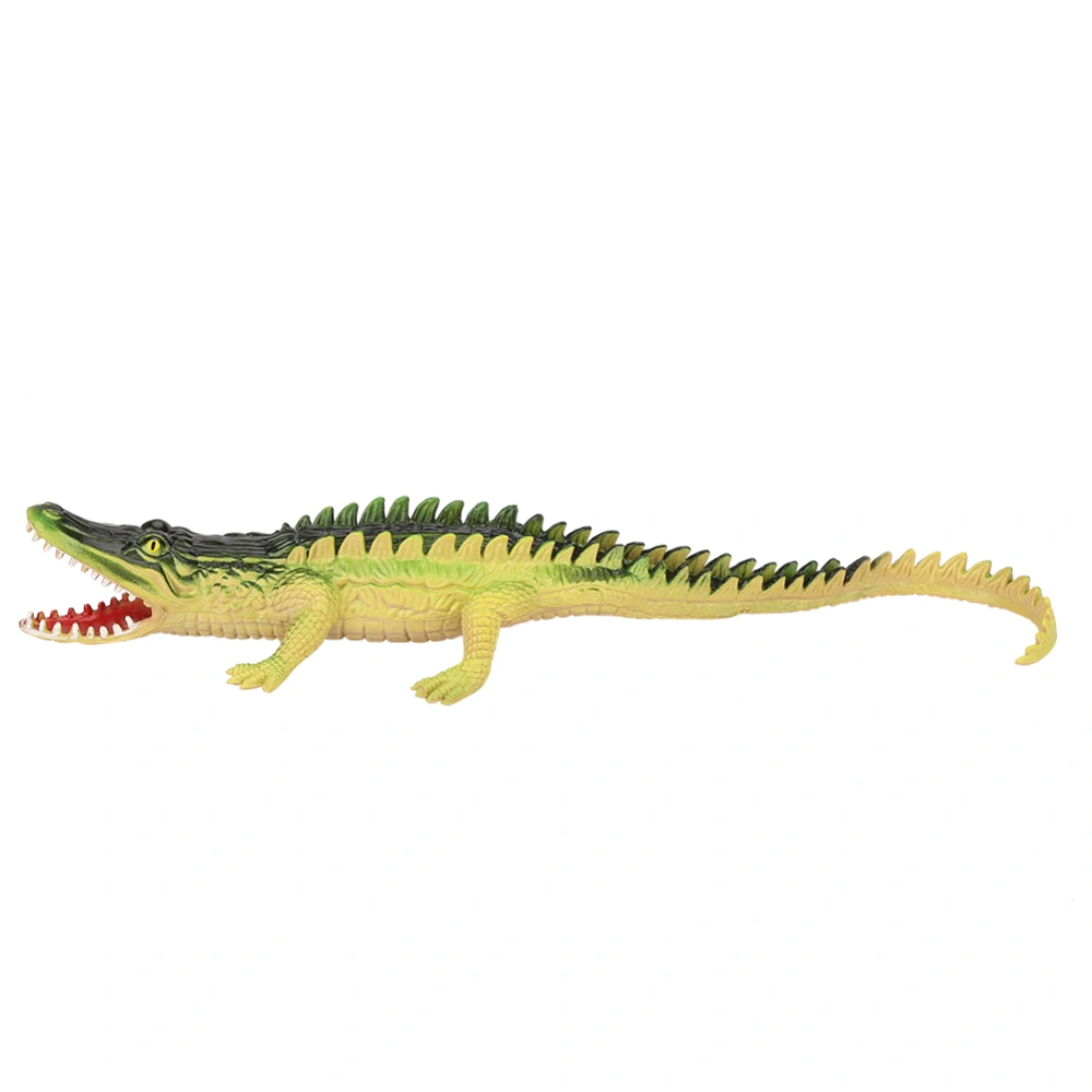 Plastic Crocodile Reptile Model with Sound Kids Educational Anti Stress Vent Toy (Light Color)