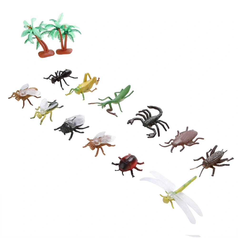 12pcs/set Soft Plastic Insect Model Toy Educational Learning for Toddler Children Kids Gift