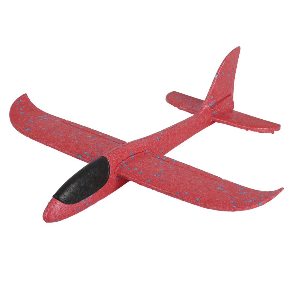 Flying Mini Throwing Glider Shiny Night Aircraft Toy Hand Launch Airplane Model(Red)