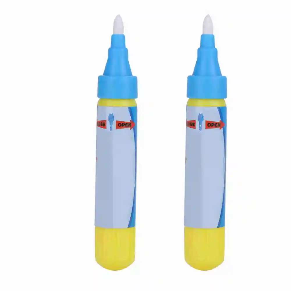 2pcs/Set Baby Water Coloring Pens Drawing Pen for Children Magic Painting Mat Kids Gift (Blue)