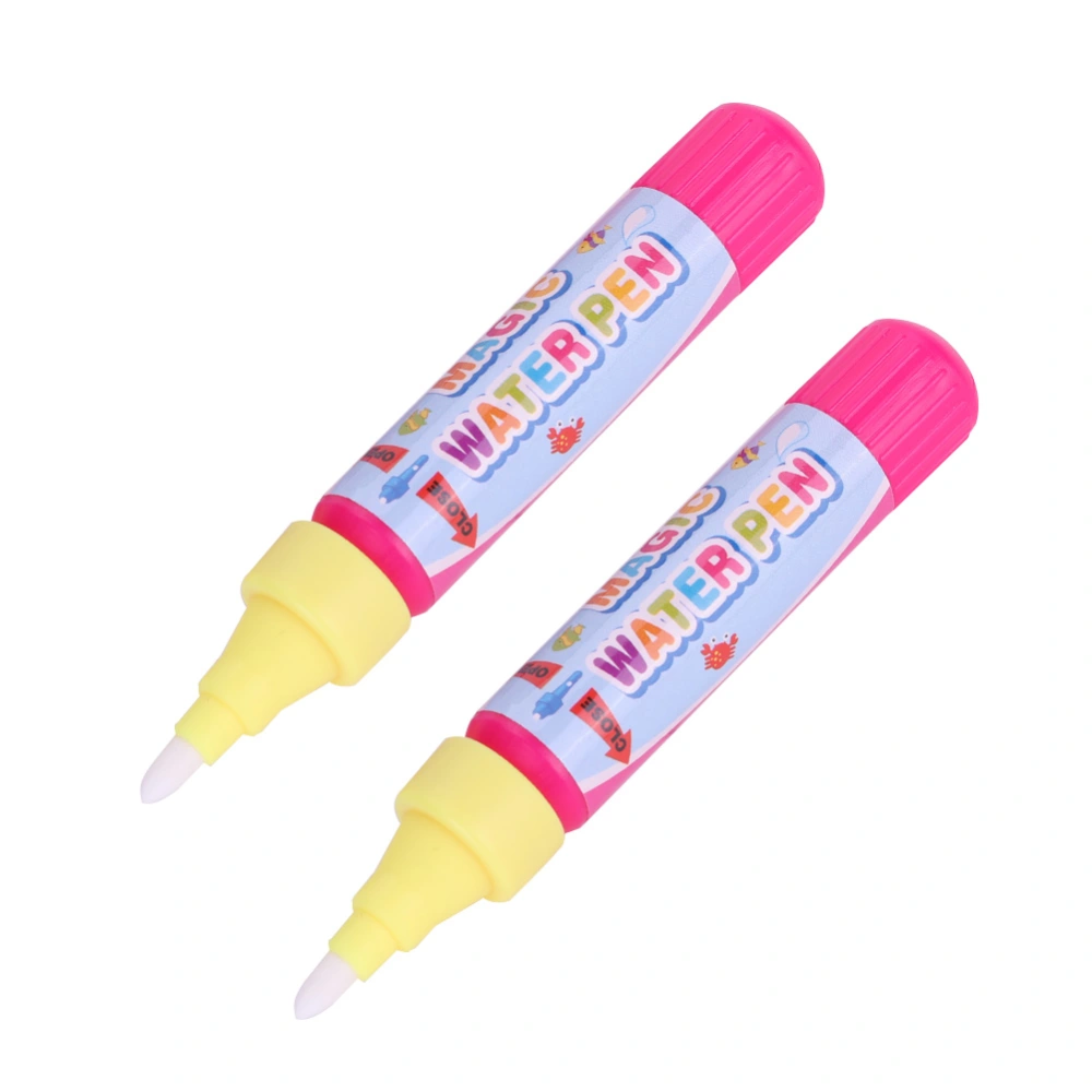 2pcs/Set Baby Water Coloring Pens Drawing Pen for Children Magic Painting Mat Kids Gift (Pink)