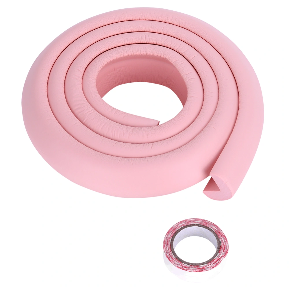 2M Kids Baby Safety Rubber Bumper Strip Table Edge Corner Guard Protector(Pink)