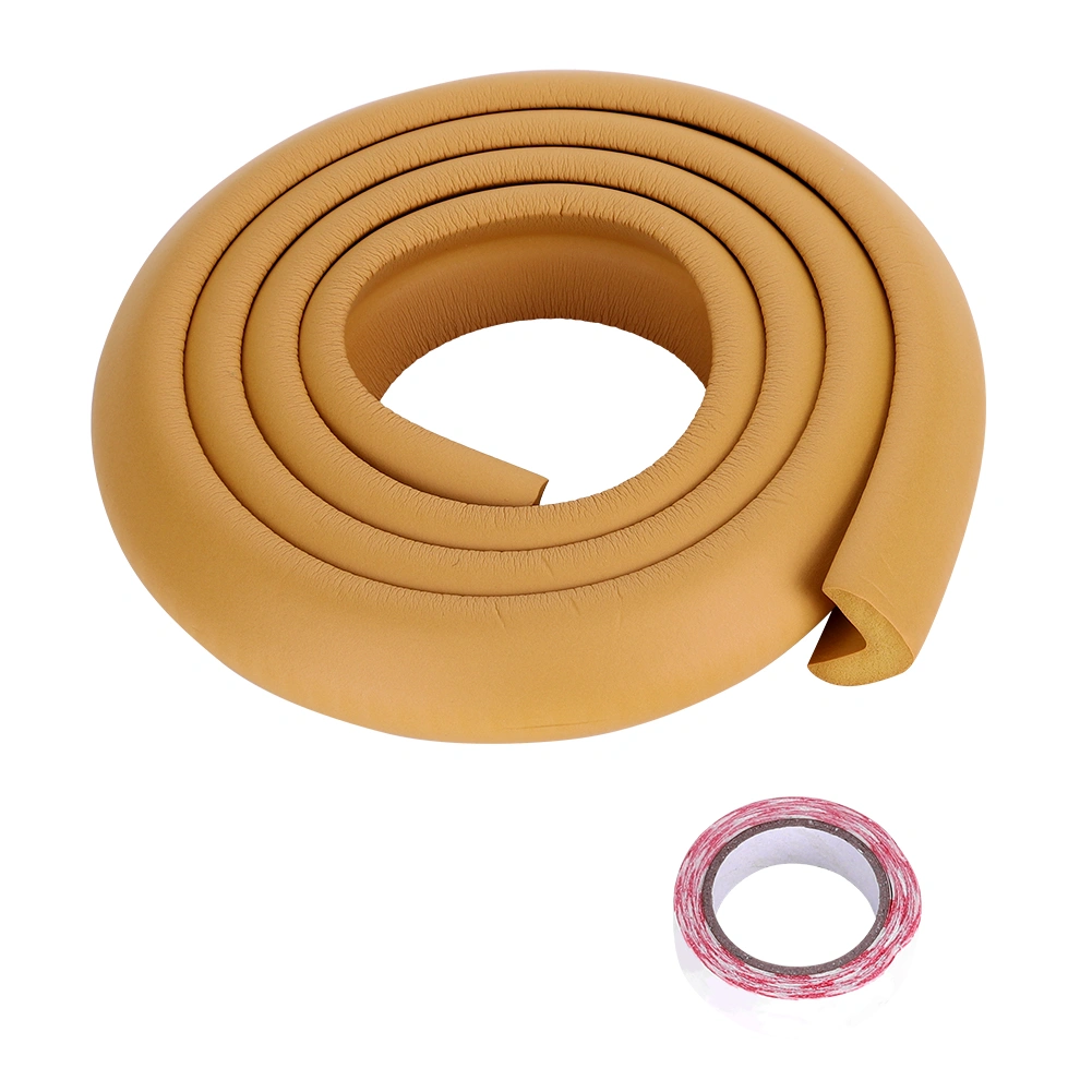 2M Kids Baby Safety Rubber Bumper Strip Table Edge Corner Guard Protector(Brown)