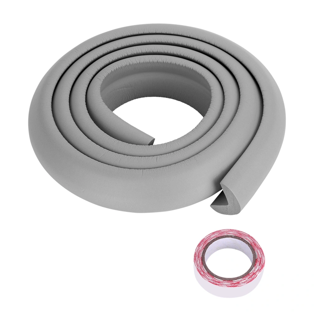 2M Kids Baby Safety Rubber Bumper Strip Table Edge Corner Guard Protector(Gray)