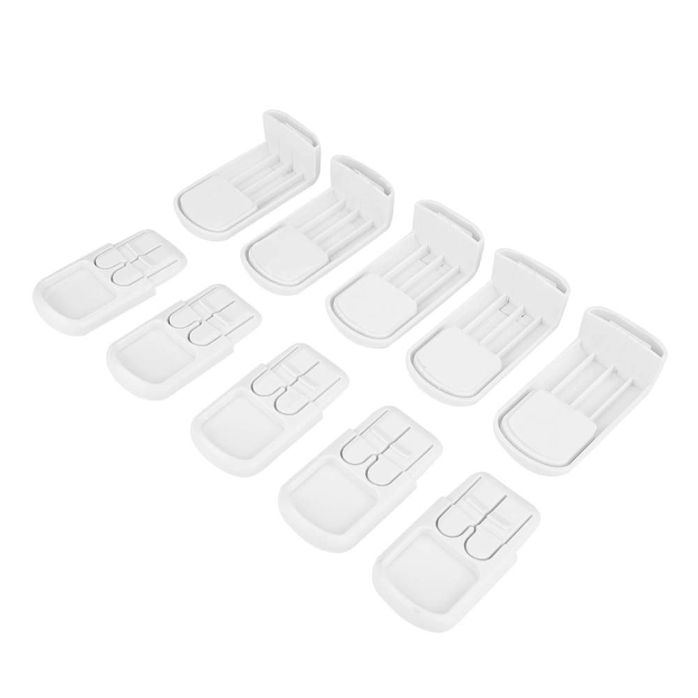 5Pcs Cabinet Drawer Door Locks Kids Children Protect Safety Home Accident Proof Lock(White)