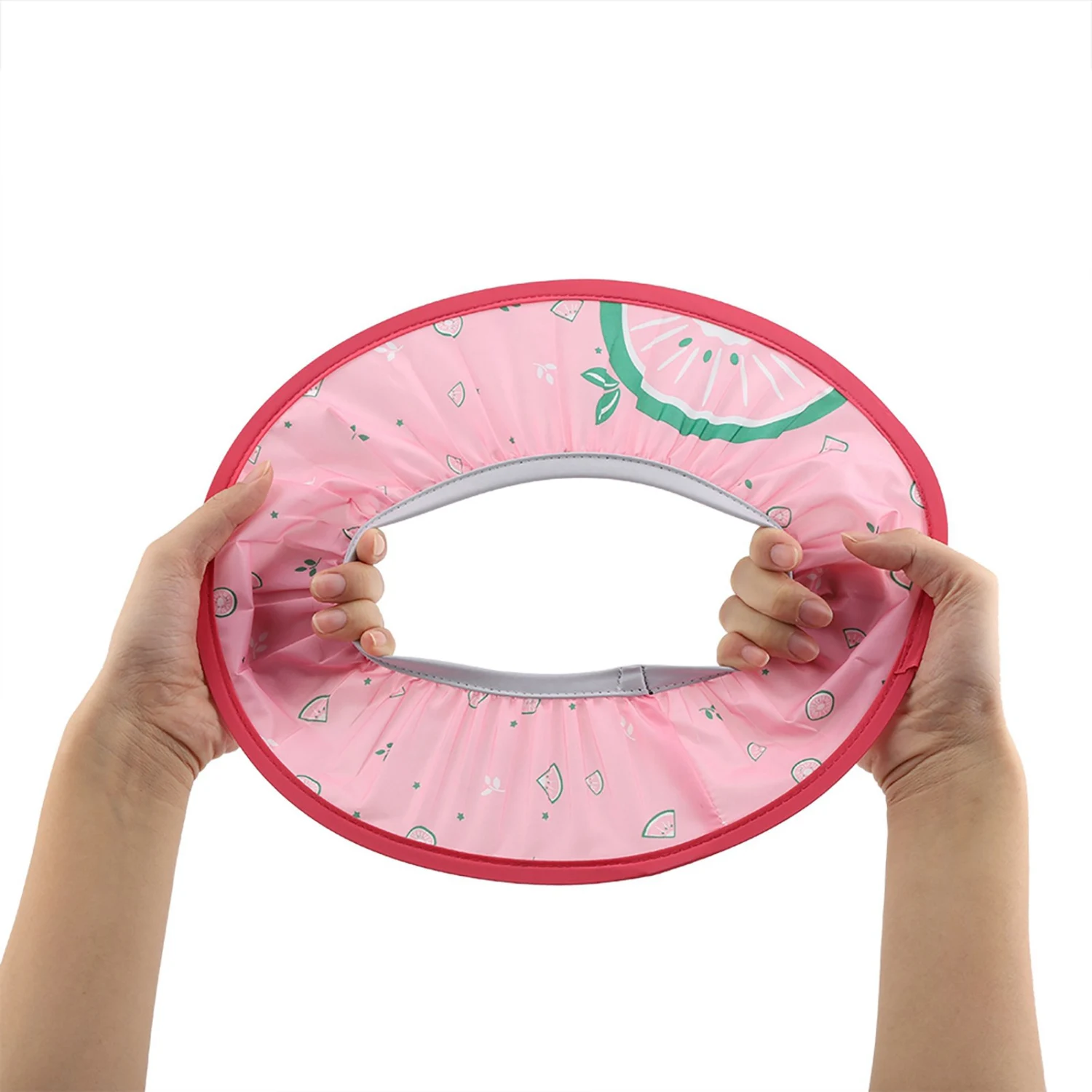 Waterproof Cloth Baby Shampooing Cap Elastic Kids Shower Bathing Protection Hat(Pink)