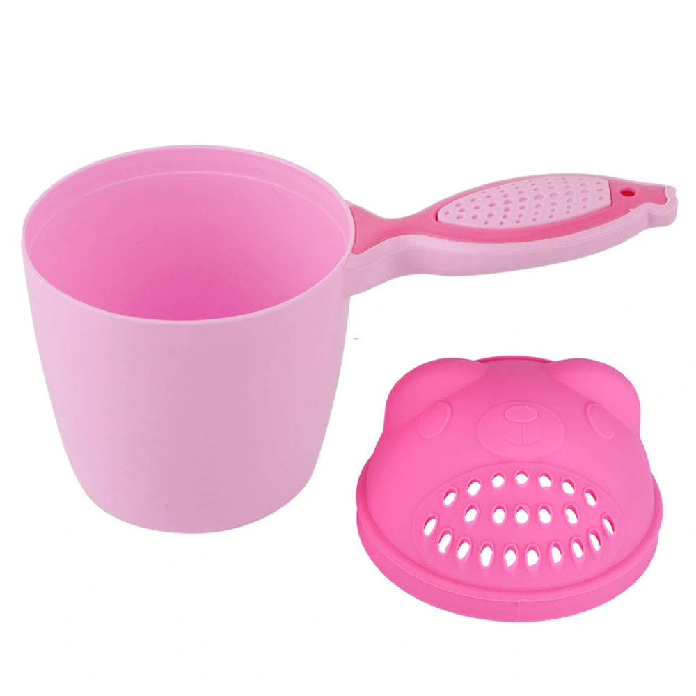 Baby Shampoo Cup Cute Kid Wash Hair Bathing Flusher Protection Eye(Pink)