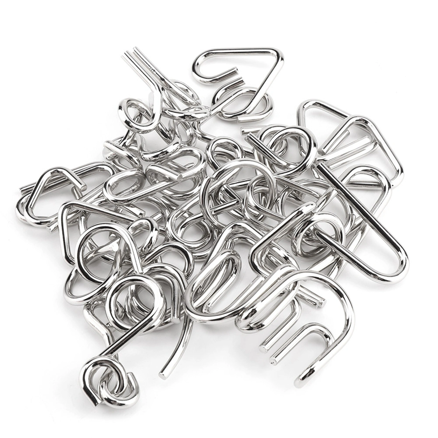 15Pcs in 1 Set Kids Children Metal Wire Puzzle IQ Mind Brain Teaser Puzzles Educational Toys