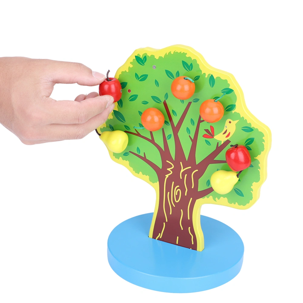 Wooden Fruit Apple Tree Magnetic DIY Toys Role Play Toys for Children Kids Educational Gifts