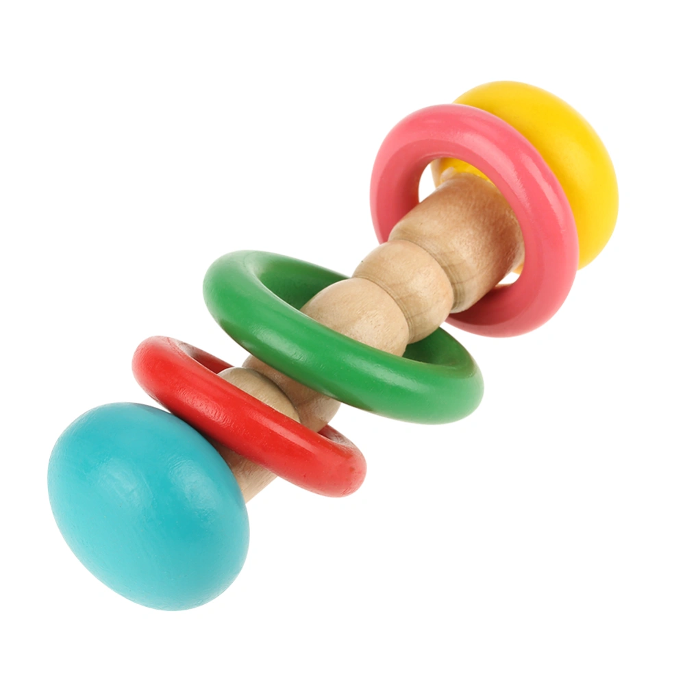 Baby Safe Wooden Rattles Grasp Toy Infant Early Musical Educational Toys Three rattle Type