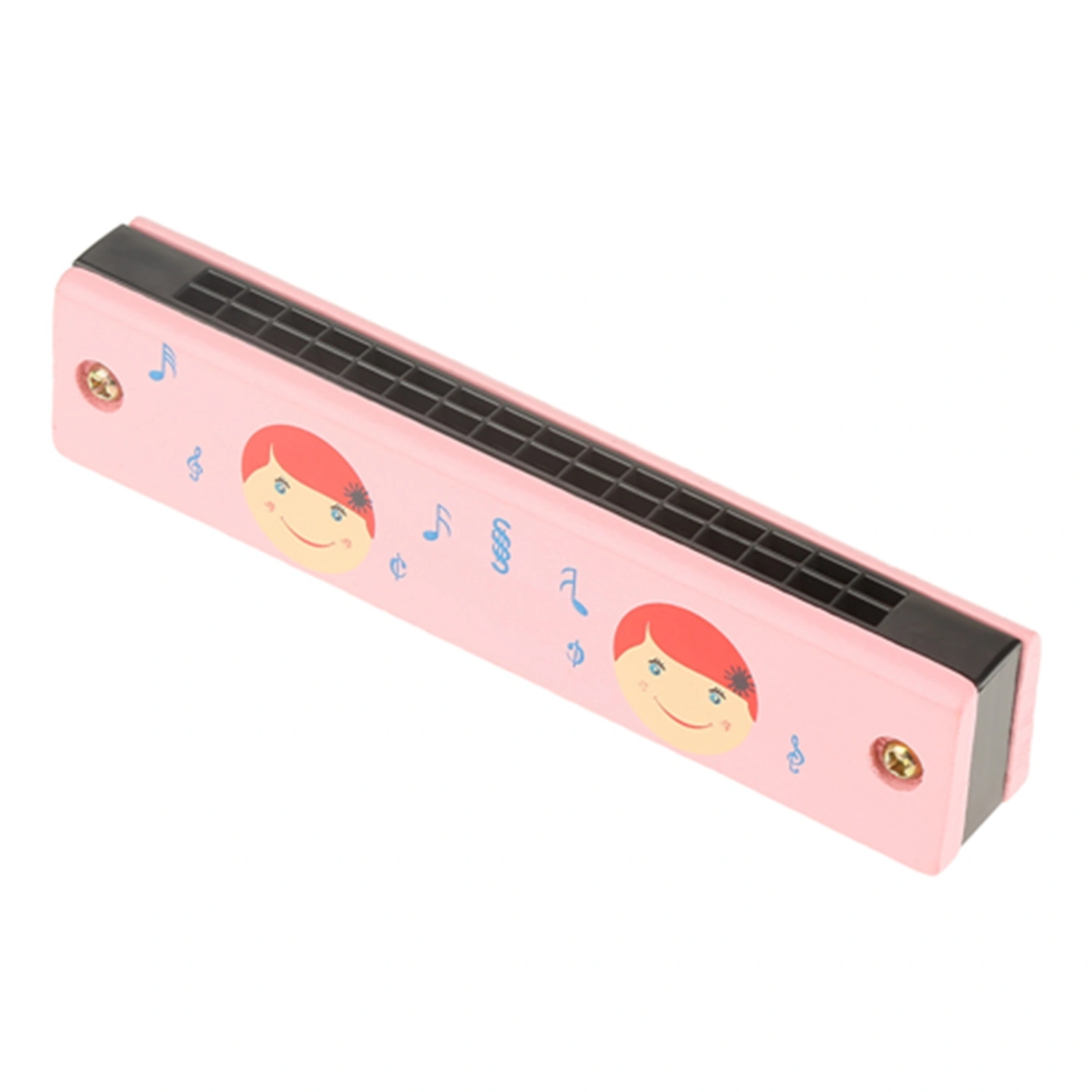 Baby Kids Educational 16 Holes Harmonica Soft Wood Musical Instruments Toy Random Color&Pattern