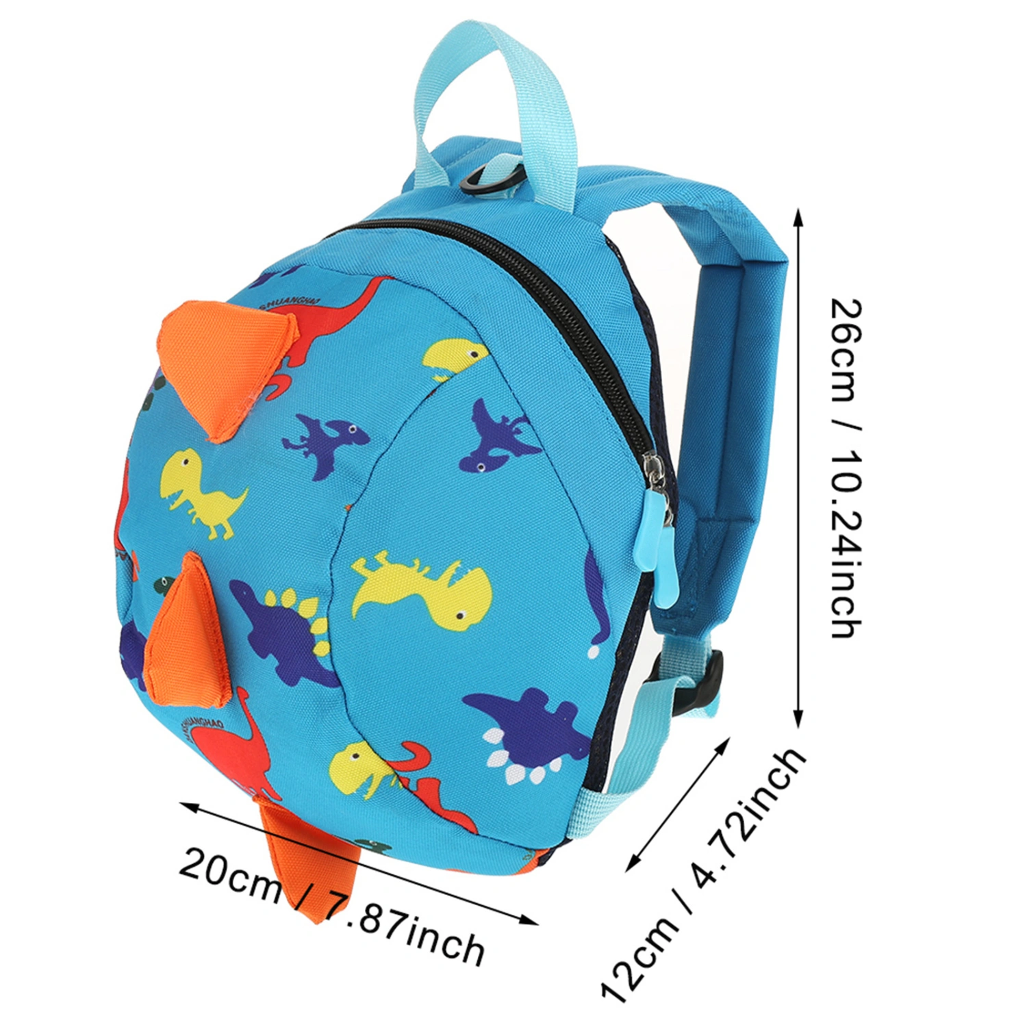 Cute Cartoon Dinosaur Baby Safety Harness Backpack Toddler Anti lost Bag Schoolbag (Blue)