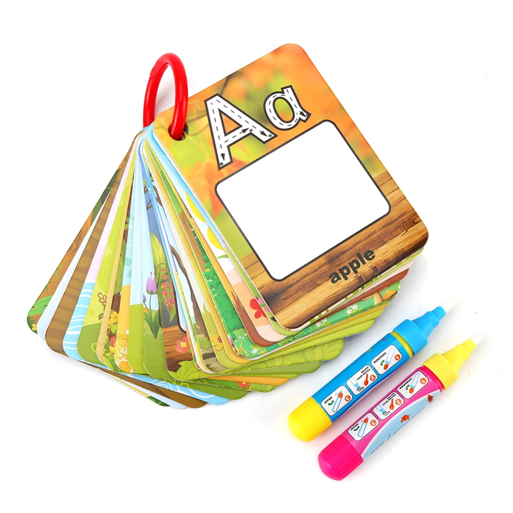 Baby Kids Water Drawing Painting Card Board with Pen Learning Playing Toys Reusable Letter Type