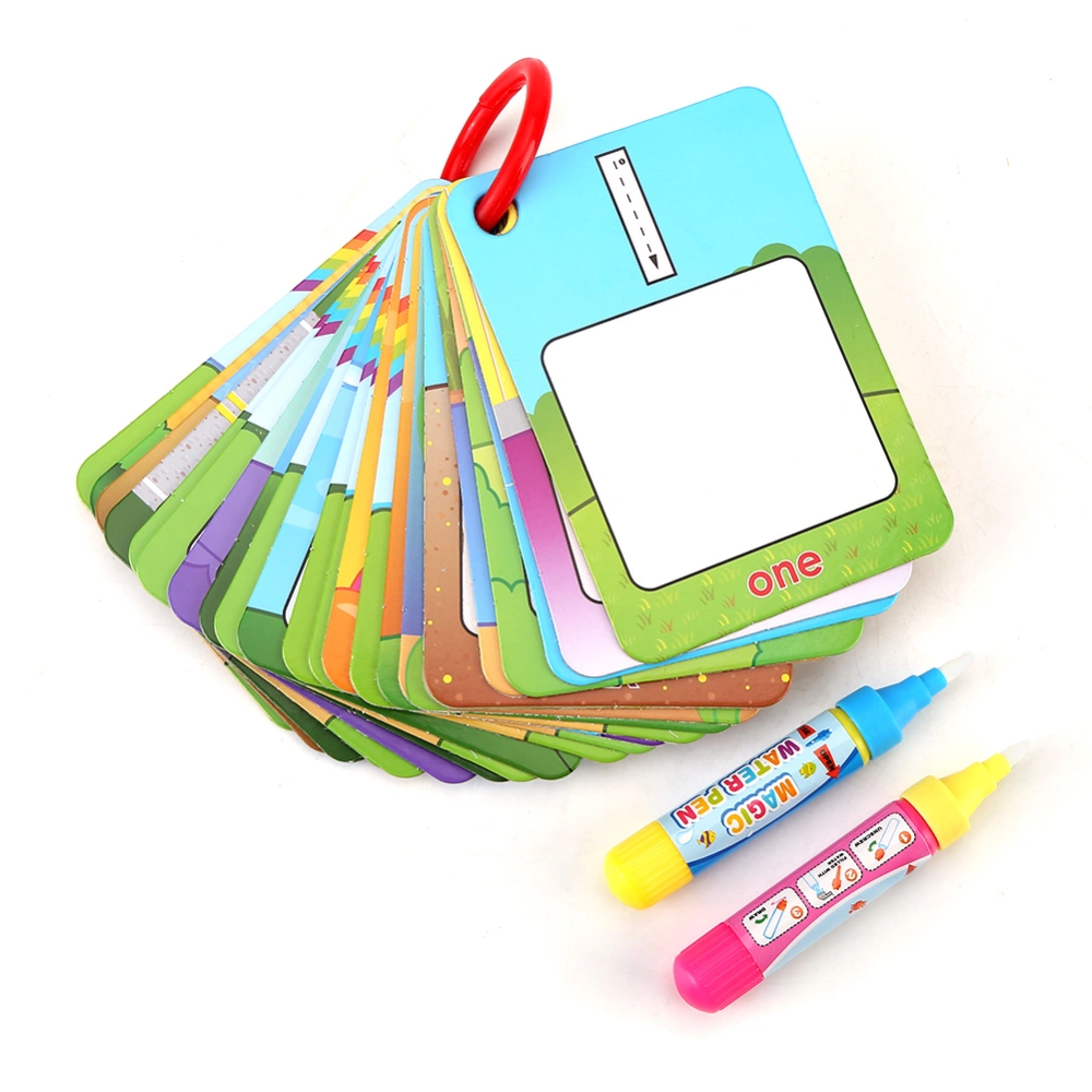 Baby Kids Water Drawing Painting Card Board with Pen Learning Playing Toys Reusable Number Type