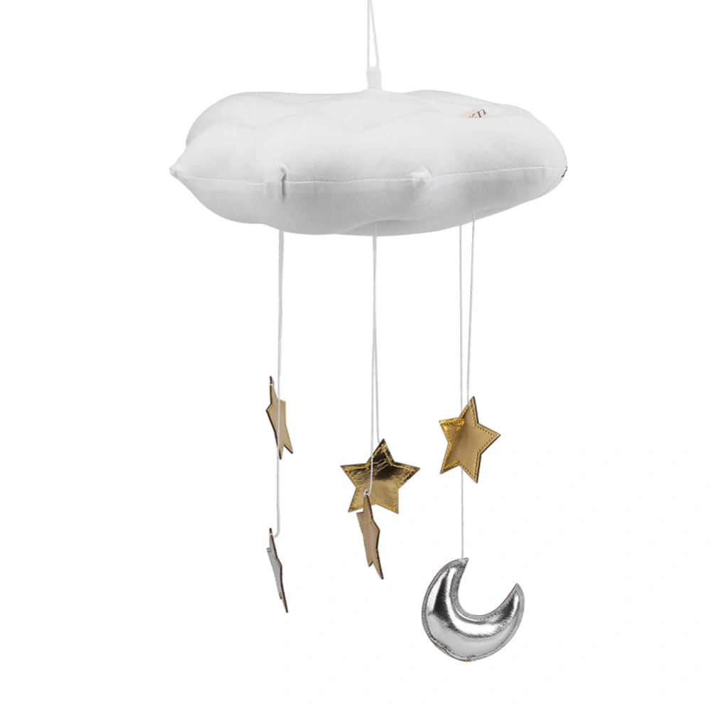 Floating Cloud Pendant with Moon Stars Baby Crib Bed Room Play Tent Hanging Decoration White