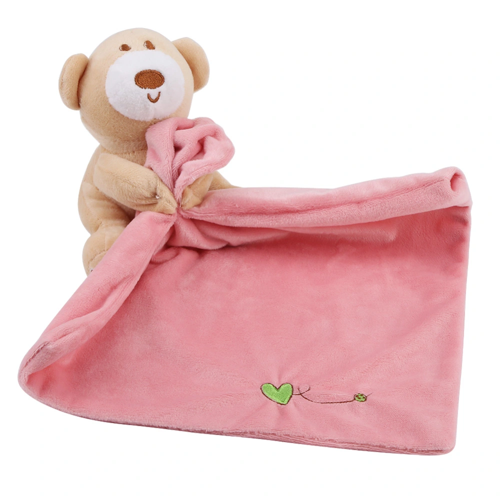 Lovely Bear Plush Soother Security Blanket Soft Baby Kids Toy Newborn Gift Pink