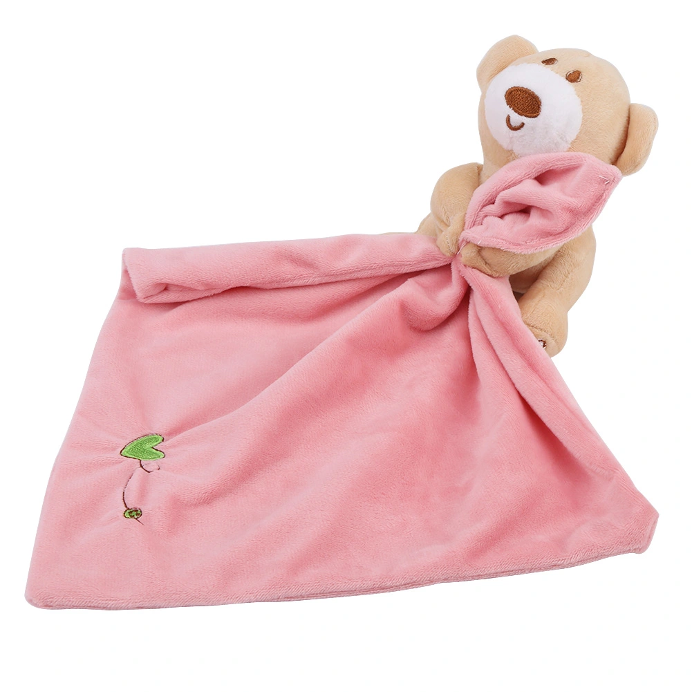 Lovely Bear Plush Soother Security Blanket Soft Baby Kids Toy Newborn Gift Pink