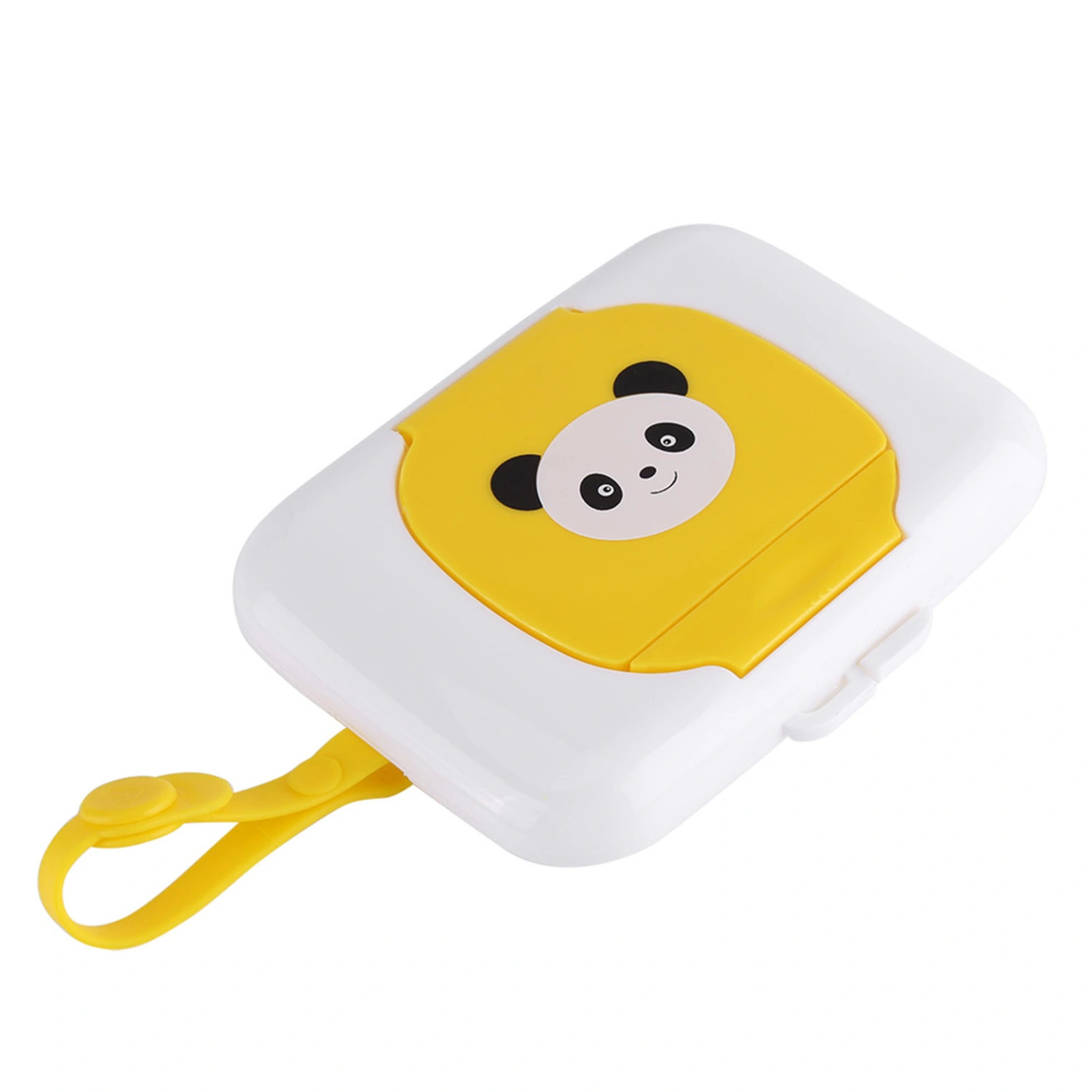 Baby Infant Outdoor Travel Stroller Wet Wipes Box Tissue Case Dispenser White&Yellow