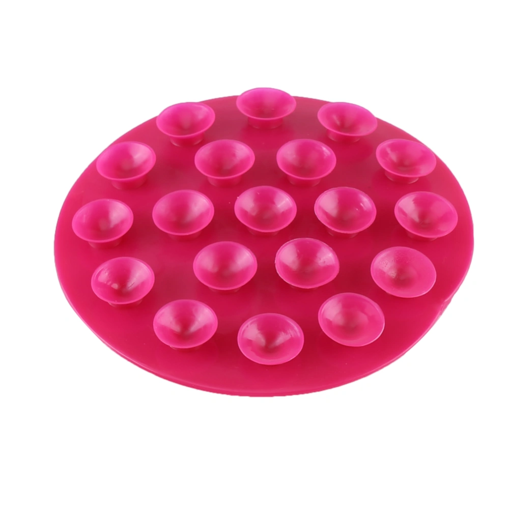 Baby Kids Magic Suction Mat Double sided Suckers Anti slip Bowl Cutlery Placemat(Rose Red)