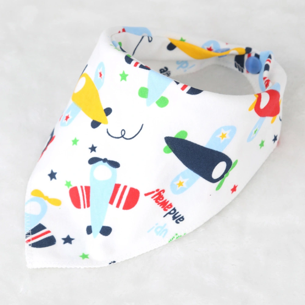 Baby Infant Soft Cotton Saliva Towel Triangle Scarf Dribble Bibs Newborn Burp Cloth(Airplanes)