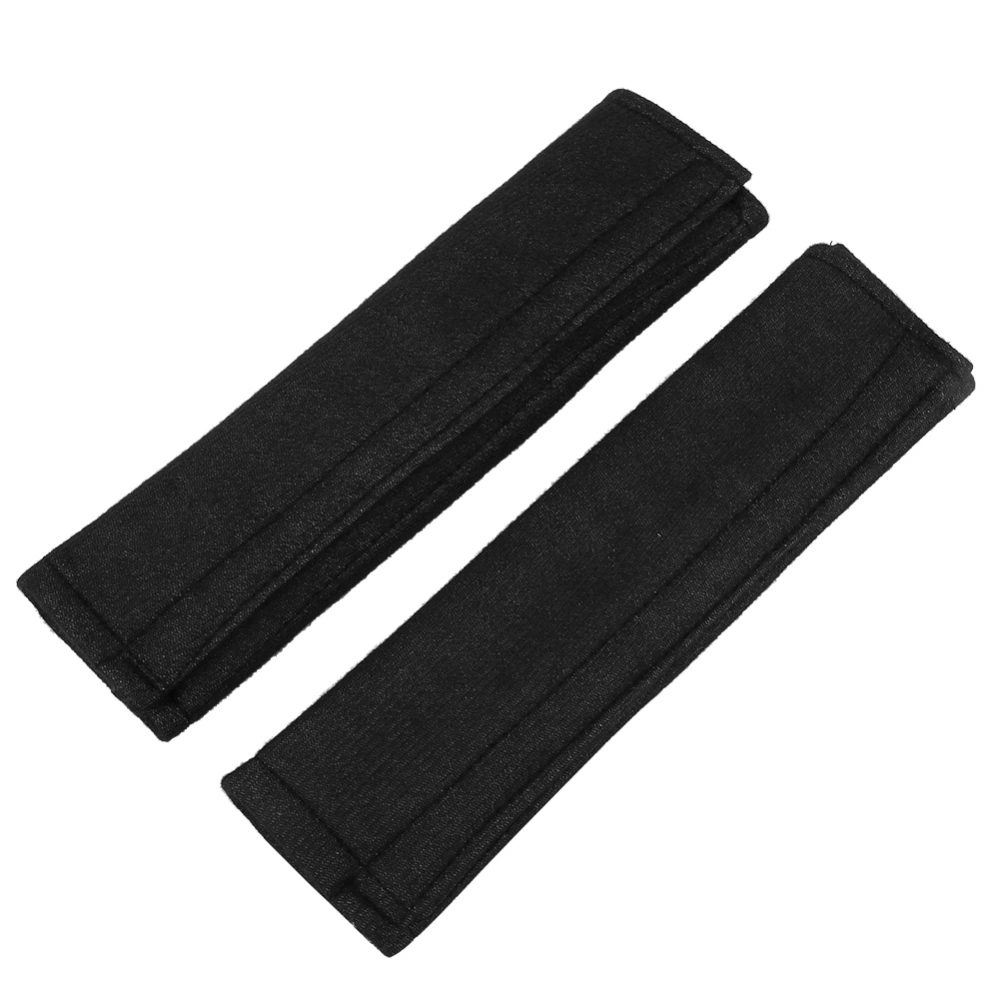 2pcs/Set Universal Car Seat Belt Protection Pads Comfortable Shoulder Strap Cushion Cover Black