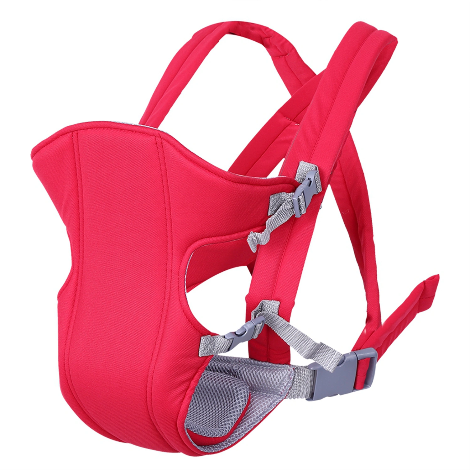 1Pc Newborn Infant Baby Carrier Backpack Breathable Front Back Carrying Wrap Sling Seat (Red)