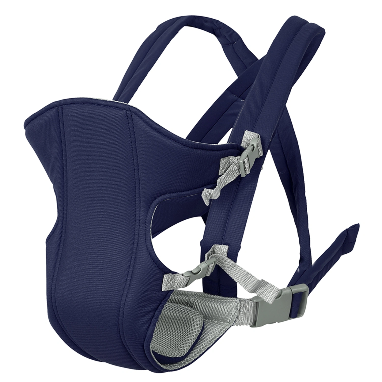 1Pc Newborn Infant Baby Carrier Backpack Breathable Front Back Carrying Wrap Sling (Navy Blue)