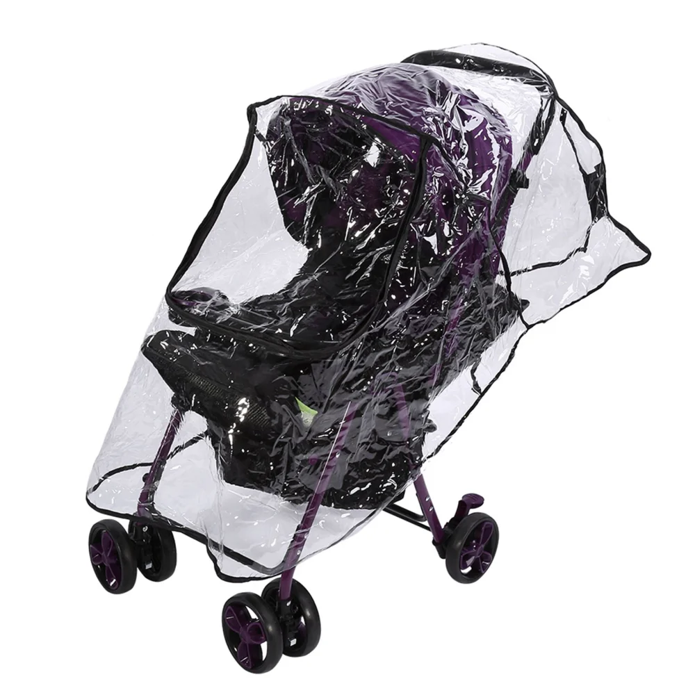 1PC PVC Universal Waterproof Baby Stroller Rain Cover Dust Wind Shield Pram Accessory